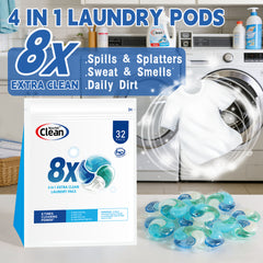 【30 PACs】4-in-1 Ultimate Deep Clean Laundry Pods 【Free Shipping】