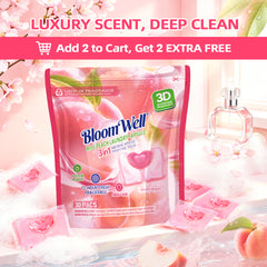 【30 PACs】3-in-1 Long-Lasting White Peach Fragrance Laundry Pods 【Free Shipping】