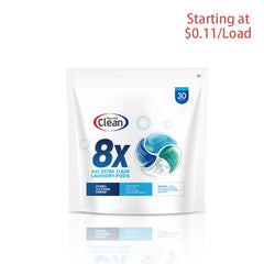【40 Bags 1200 PACs】4-in-1 Ultimate Deep Clean Laundry Pods