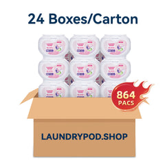 【24 Boxes 864 PACs】4 in 1 Hypoallergenic Laundry Capsule