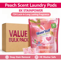 【Clearance Sale • Free Shipping】3-in-1 Long-Lasting White Peach Fragrance Laundry Pods