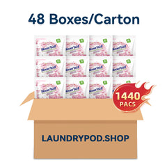 【48 Bags 1440 PACs】3-in-1 Long-Lasting White Peach Fragrance Laundry Pods