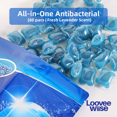【180 PACs】LooveeWiise All-in-one Laundry Capsules 【Free Shipping】