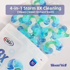 【30 PACs】4-in-1 Ultimate Deep Clean Laundry Pods 【Free Shipping】
