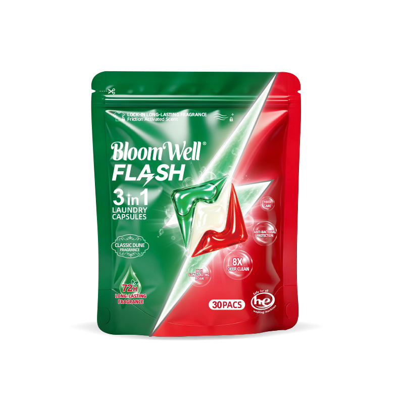 BloomWell Flash 3-in-1 pouch, Classic Dune fragrance