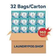 【32 Bags 960PACs】5-in-1 Huajianfang Deep Clean Laundry Capsules