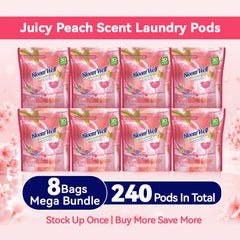 【240 PACs】3-in-1 Long-Lasting White Peach Fragrance Laundry Pods 【Free Shipping】