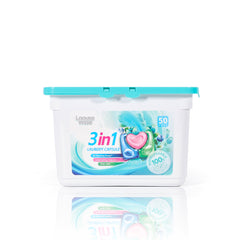 【24 Boxes 1200 PACs】3-in-1 LooveeWiise Heart-Shaped Laundry Capsules