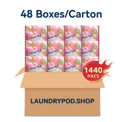 【48 Bags 1440 PACs】3-in-1 Long-Lasting White Peach Fragrance Laundry Pods