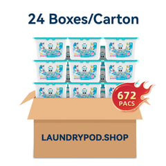 【24 Boxes 672PACs】Huajifang, 5D Laundry Pods Green