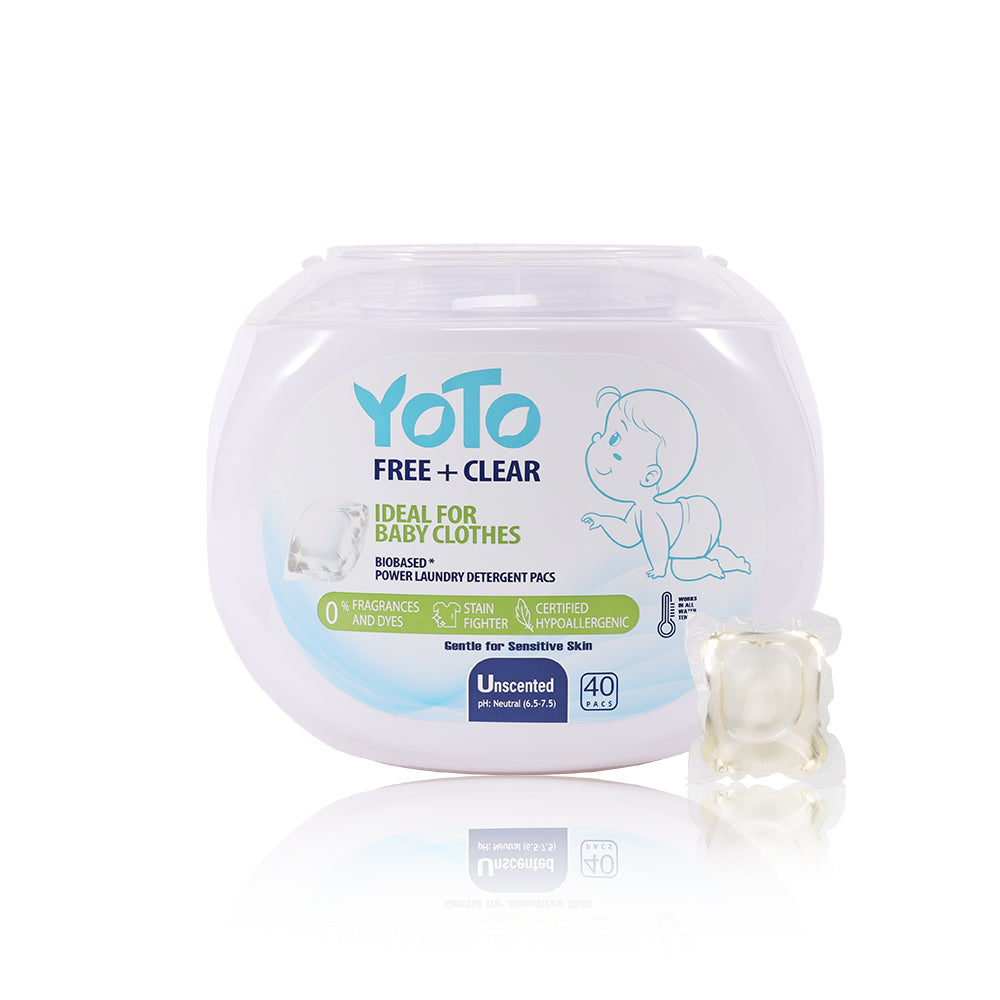 【36 Boxes 1440 PACs】All-in-One Free & Clear Laundry Pods