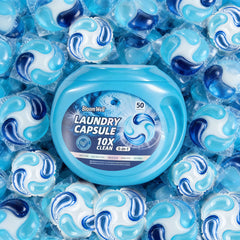 【20 Boxes 1000PACs】5-in-1 BloomWell Deep Clean Laundry Capsules