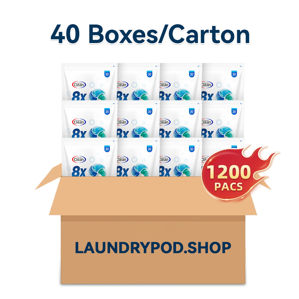 【40 Bags 1200 PACs】4-in-1 Ultimate Deep Clean Laundry Pods