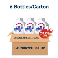 【6bottles/Carton】3KG (105.82 fl oz) Bloom Well 8X Infinite Charm Perfume Disinfectant Laundry Liquid