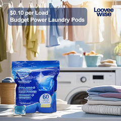【60 PACs】LooveeWiise All-in-one Laundry Capsules 【Free Shipping】