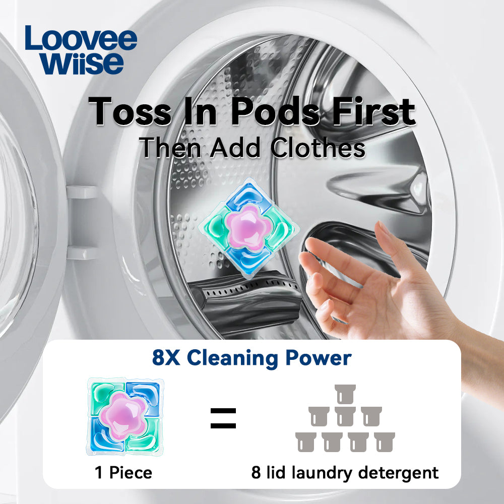 【20 Boxes 1120PACs】5-in-1 LooveeWiise Deep Clean Laundry Capsules