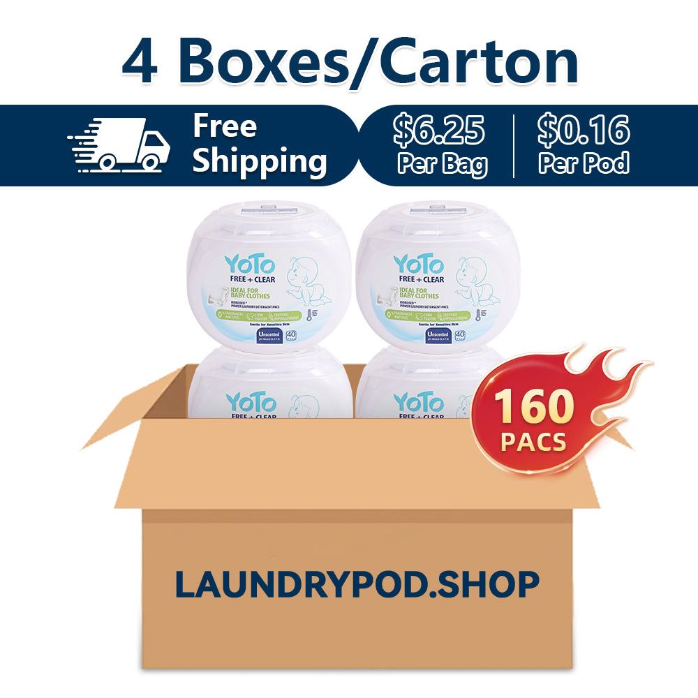 【Bulk Packs】All-in-One Free & Clear Laundry Pods