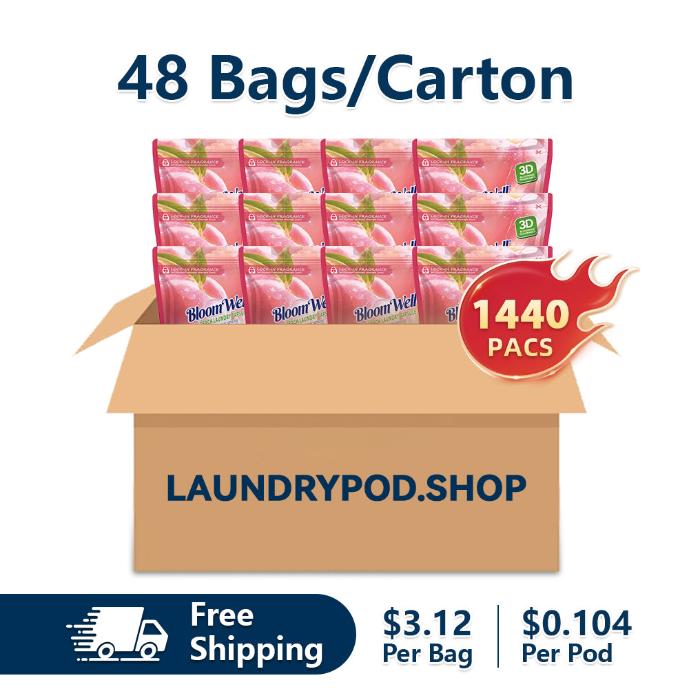 【Clearance Sale • Free Shipping】3-in-1 Long-Lasting White Peach Fragrance Laundry Pods