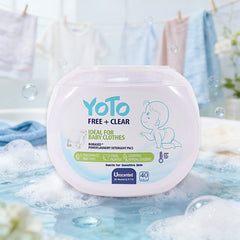 【40 PACs】All-in-One Free & Clear Laundry Pods 【Free Shipping】