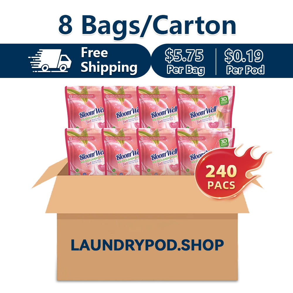 【Clearance Sale • Free Shipping】3-in-1 Long-Lasting White Peach Fragrance Laundry Pods