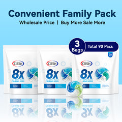 【90 PACs】4-in-1 Ultimate Deep Clean Laundry 【Free Shipping】