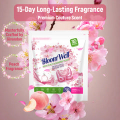 【30 PACs】3-in-1 Long-Lasting White Peach Fragrance Laundry Pods 【Free Shipping】