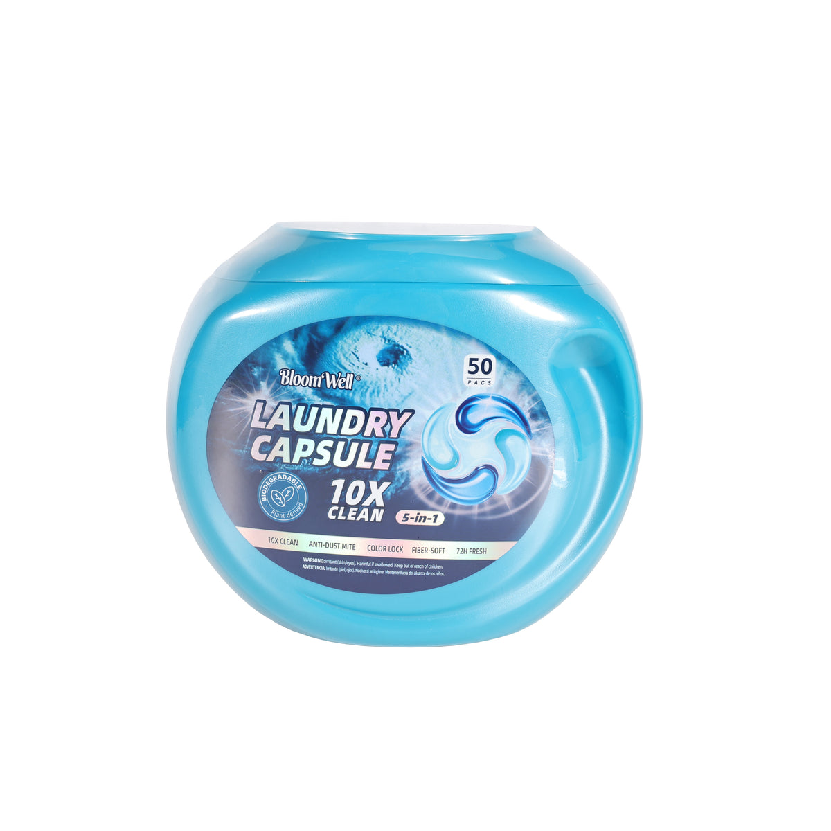 【20 Boxes 1000PACs】5-in-1 BloomWell Deep Clean Laundry Capsules
