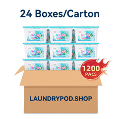 【24 Boxes 1200 PACs】3-in-1 LooveeWiise Heart-Shaped Laundry Capsules