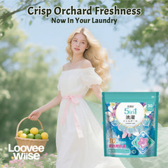 【32 Bags 960PACs】5-in-1 Huajianfang Deep Clean Laundry Capsules
